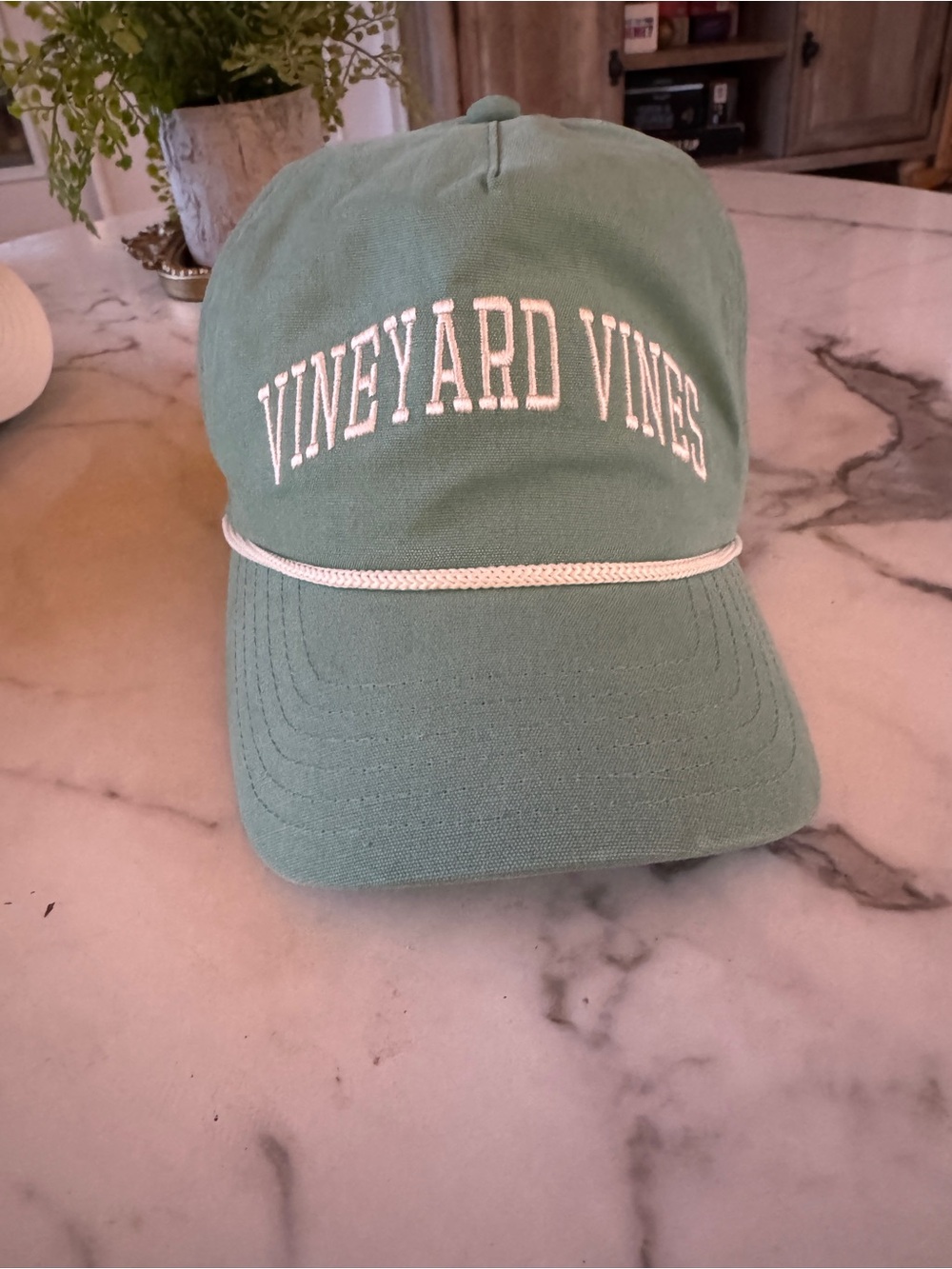 Hat on countertop